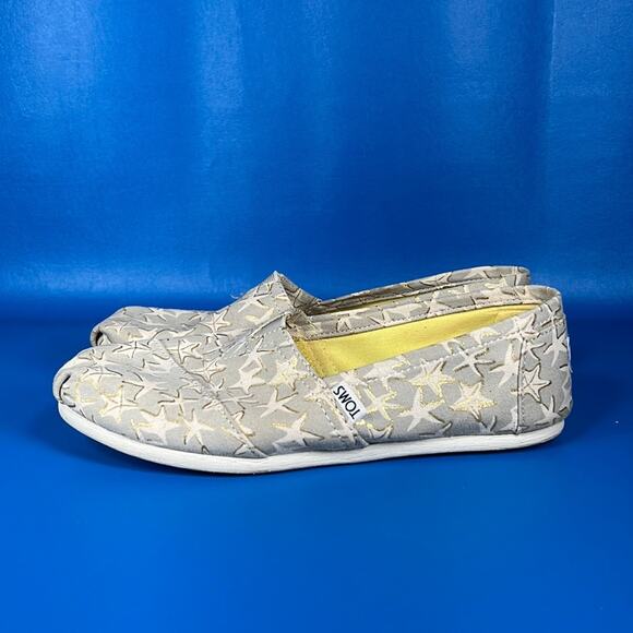 Toms Starfish Classic Slip On Flats - Tan/Gold - 9 - Picture 1 of 8